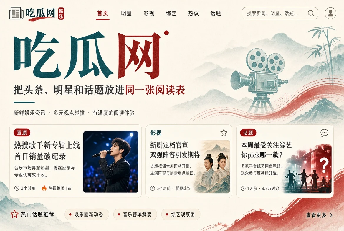 吃瓜网首页资讯主题视觉